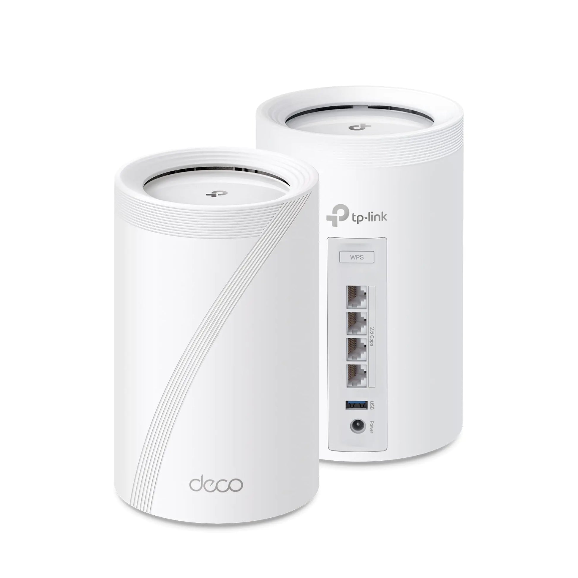 TP-Link Tri-Band WiFi 7 BE10000 Whole Home Mesh System (Deco BE63) | 6-Stream 10 Gbps | 4 × 2.5G Ports Wired Backhaul 4× Smart Internal Antennas | VPN AI-Roaming MU-MIMO HomeShield (2-Pack)