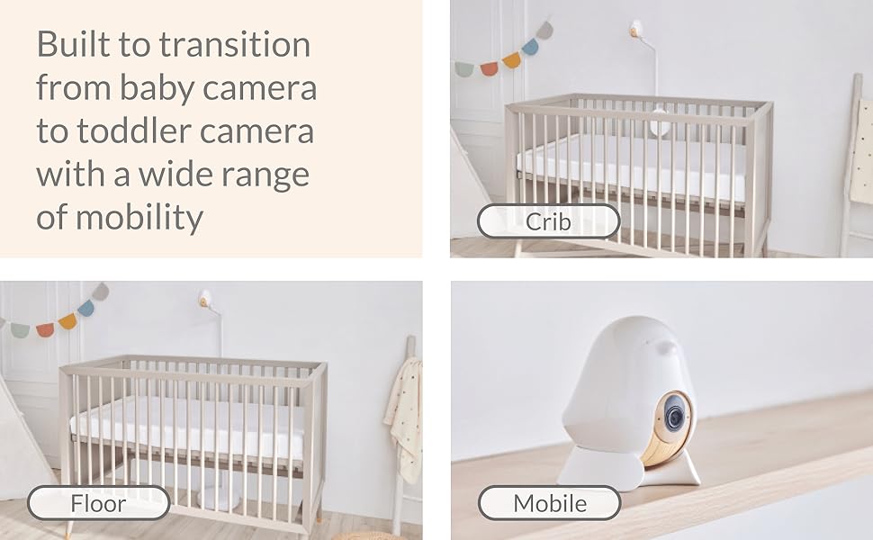 Cubo Ai Sleep Safety Bundle - Includes 1080p HD Night Vision Cubo Ai Plus Smart Baby Monitor with 3-Stand Set & Sleep Sensor Pad